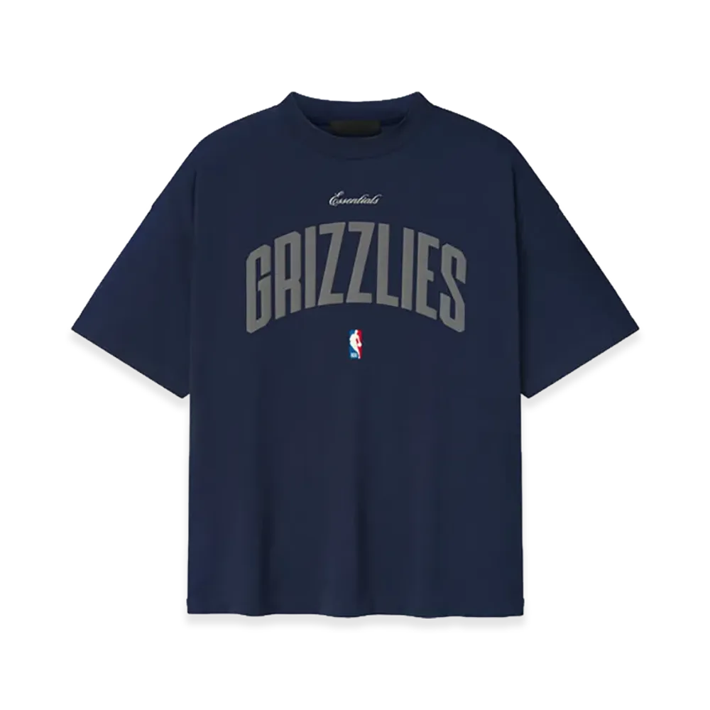 FEAR OF GOD ESSENTIALS x NBA Memphis Grizzlies 90s Fit Tee "Midnight Navy"