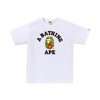 A BATHING APE STA Camo College Tee BAPEC Special Preorder "White"