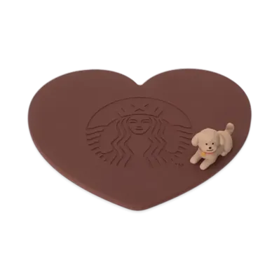 STARBUCKS Valentine 2026 Silicone Coaster "Brown"