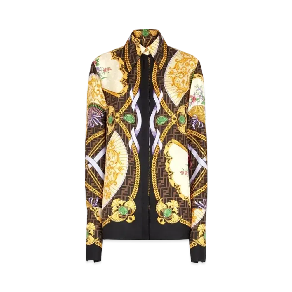 FENDI x Versace Fendace Multicolor Silk Shirt "Multicolor"
