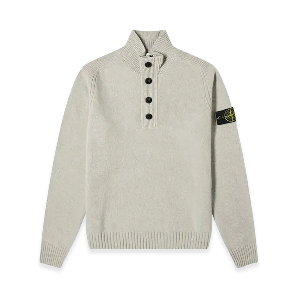 Stone Island 532A3 Half Zip Lambswool Sweater - 20FW "Dove Grey"