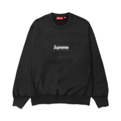 Supreme Washed Box Logo Crewneck "Black"