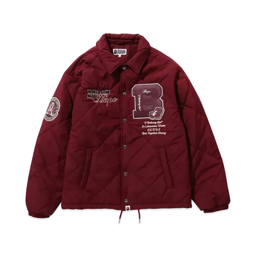 A BATHING APE Bape Patch Coach Jacket "Red"