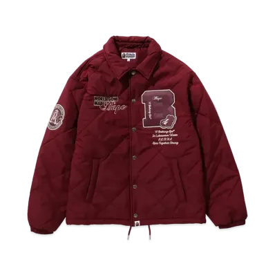 A BATHING APE Bape Patch Coach Jacket "Red"