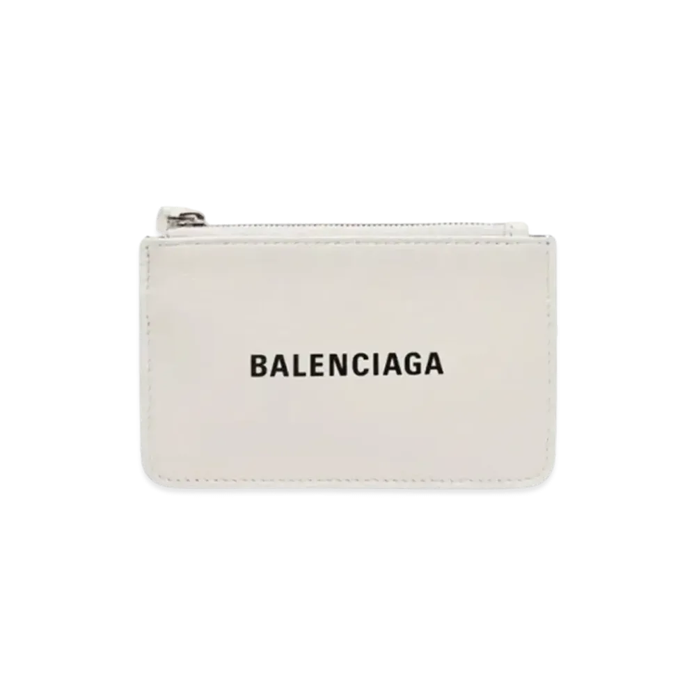 BALENCIAGA Short Zipper Wallet Leather "White"