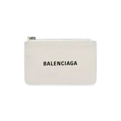 BALENCIAGA Short Zipper Wallet Leather "White"