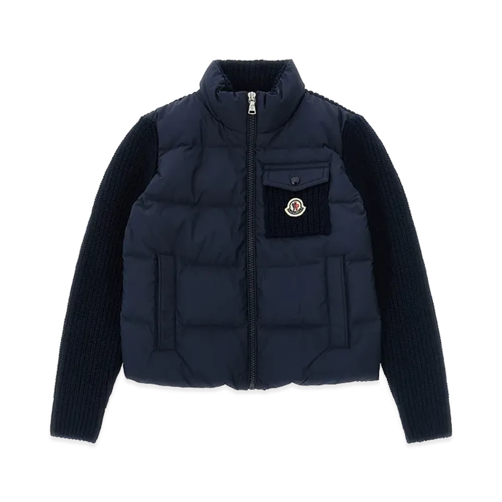MONCLER Kids Padded Cardigan "Navy Blue"
