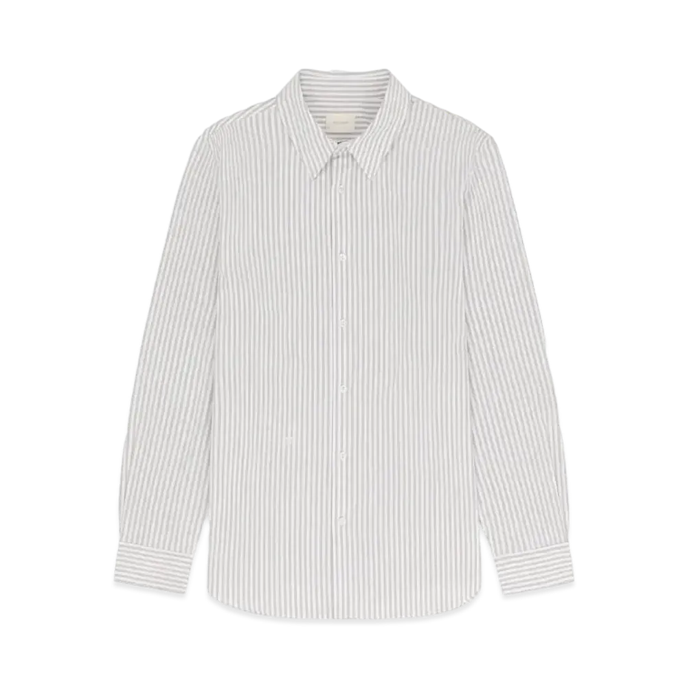 Aime Leon Dore Striped Poplin Shirt "Taupe & White"