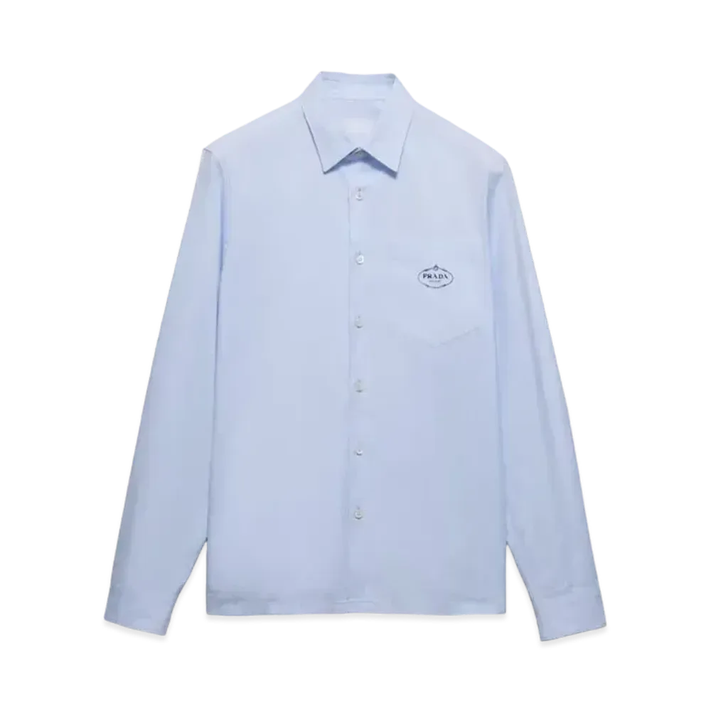 PRADA Men's Cotton Shirt "Sky Blue"