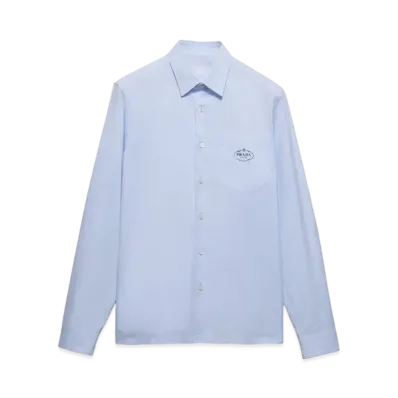 PRADA Men's Cotton Shirt "Sky Blue"
