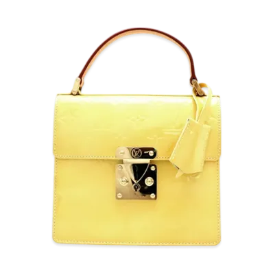 Louis Vuitton Spring Street Handbag Monogram Vernis "Lime Yellow"