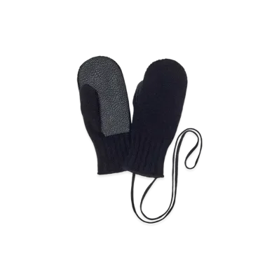 AURALEE Baby Cashmere Knit Mittens "Top Black"