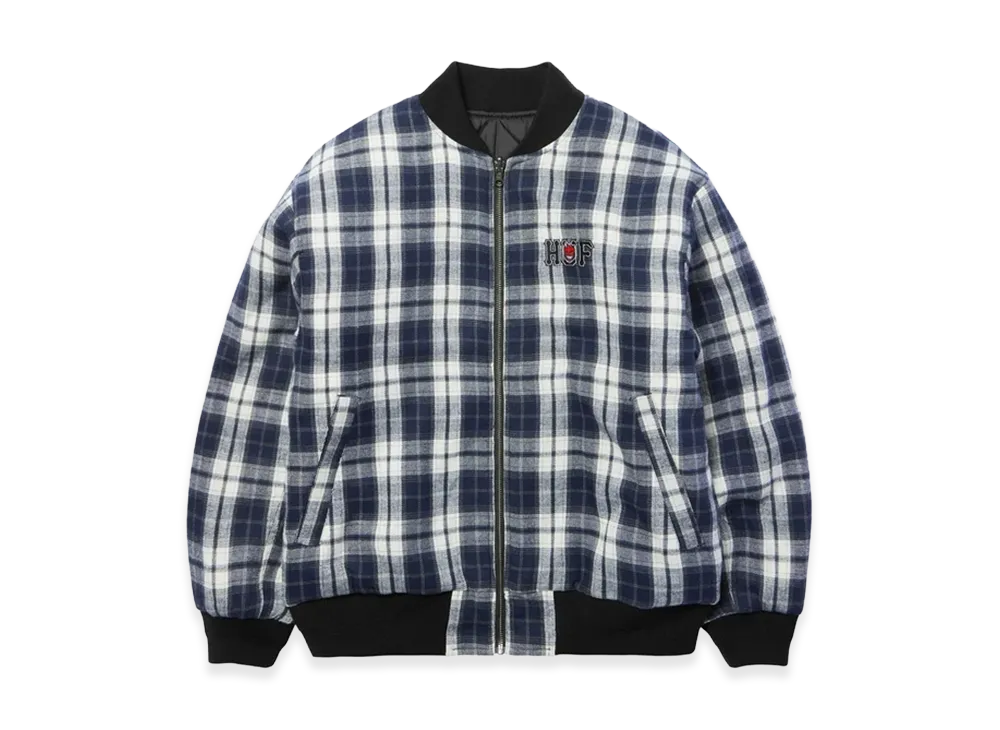 HUF x SPITFIRE Reversible Plaid Jacket "Navy/Black"