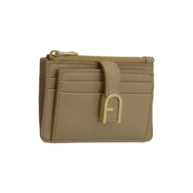 FURLA Flow M Card Case "Beige"