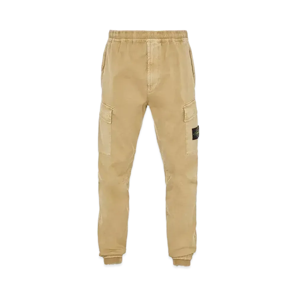 Stone Island 313L1 STRETCH BROKEN TWILL COTTON_'OLD' EFFECT_REGULAR TAPERED FIT "Ibory"