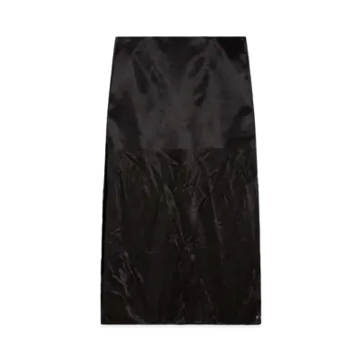 Max Mara Valette Crinkle Long Skirt "Black"