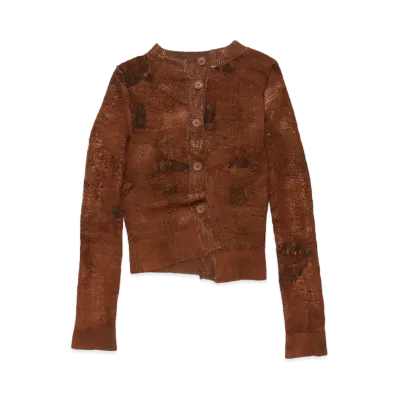 Acne Studios Asymmetrical Buttoned Cardigan "Last Brown"