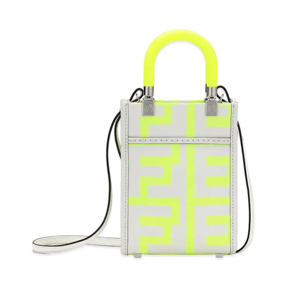 FENDI by MARC JACOBS Mini Sunshine Shopper Leather Mini Bag "White"