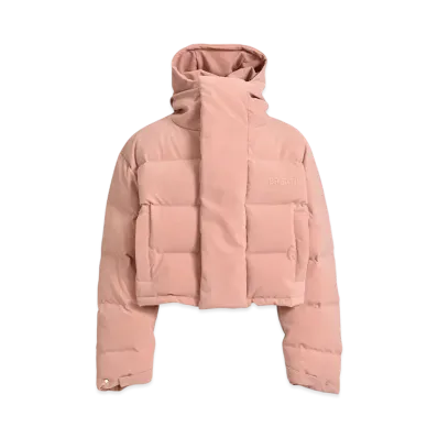 BREATH Faux Suede Short Hooded Down "Pink"