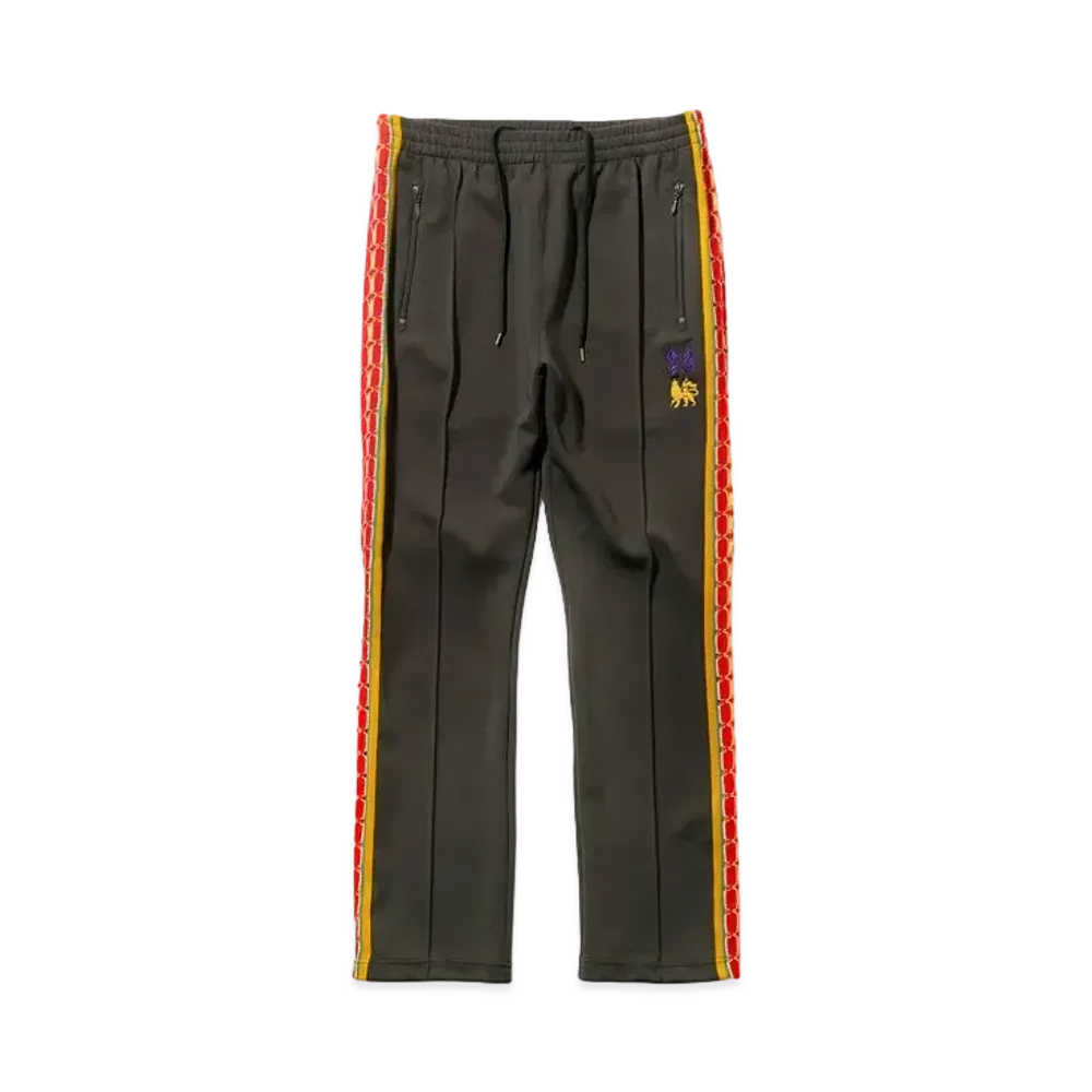 Needles x Sasquatchfabrix. Narrow Track Pant-Poly Smooth "Dark Brown"
