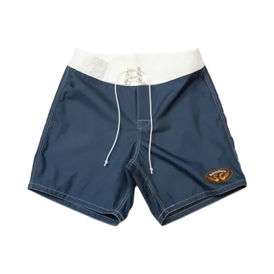Subculture Nylon Surf Shorts "Navy/White"