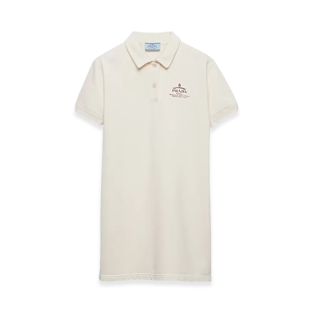 PRADA Women's Short Fleece Dress "Natural"