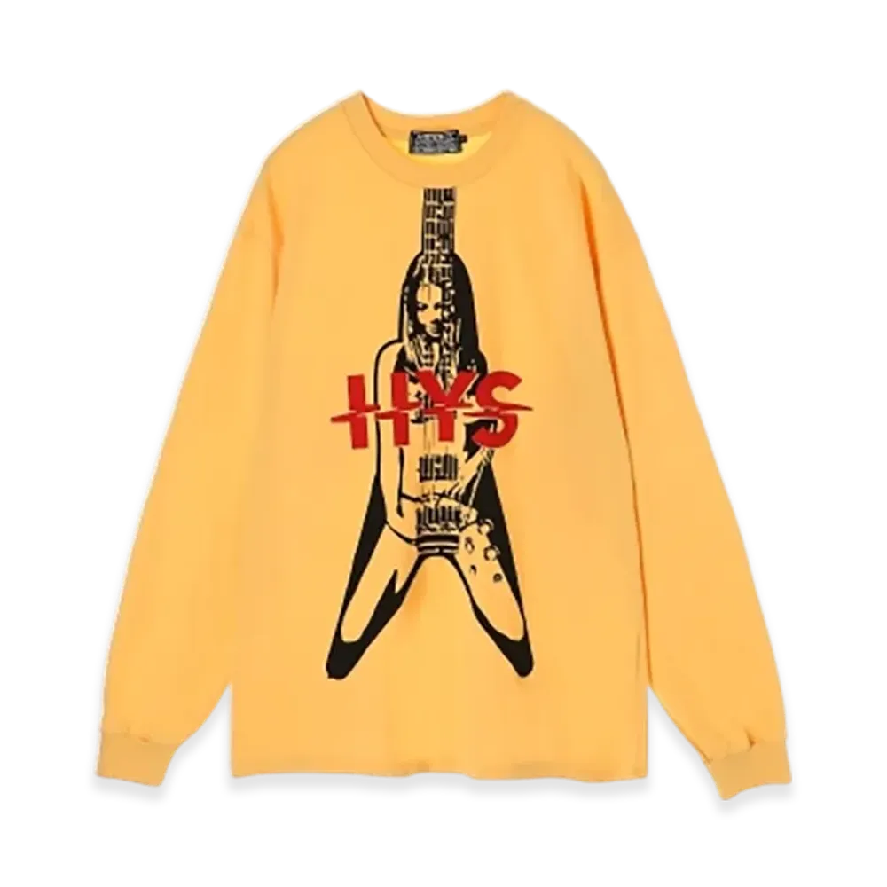 HYSTERIC GLAMOUR Flying V T-Shirt "Yellow"