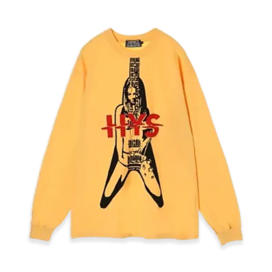 HYSTERIC GLAMOUR Flying V T-Shirt "Yellow"