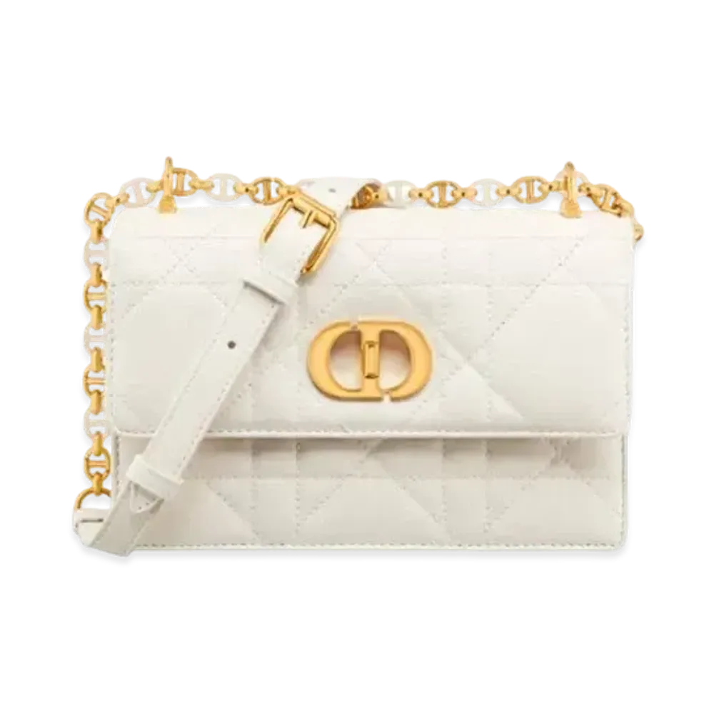 Dior Miss Caro Mini Bag Macrocannage Lambskin "Latte"