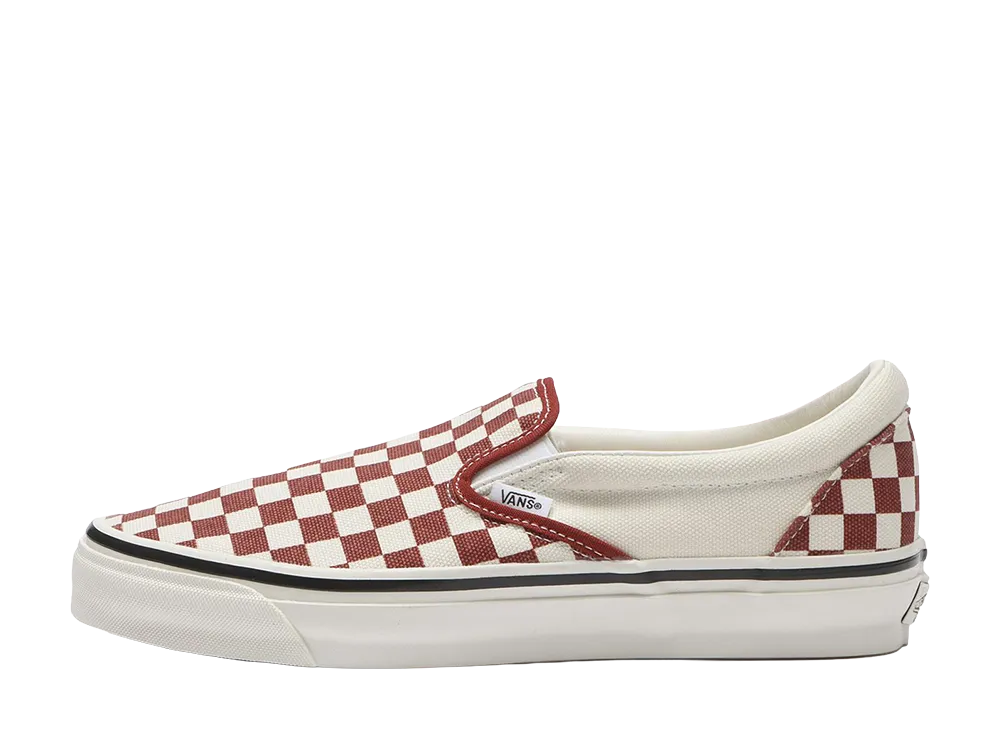 Vans Premium Classic Slip-On 98 Checkerboard "Poppy Ember Red"