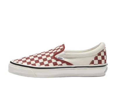 Vans Premium Classic Slip-On 98 Checkerboard "Poppy Ember Red"