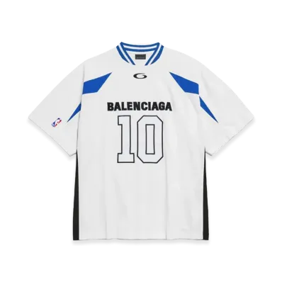 BALENCIAGA x NBA Collaboration Oversized T-Shirt "White/Multicolor"