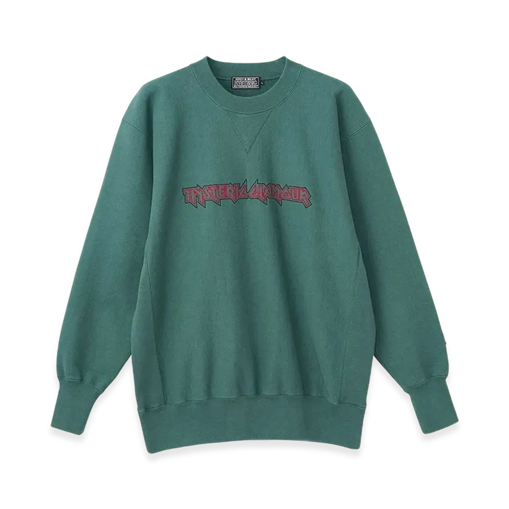 HYSTERIC GLAMOUR Maiden Logo Embroidery Sweatshirt "Green"