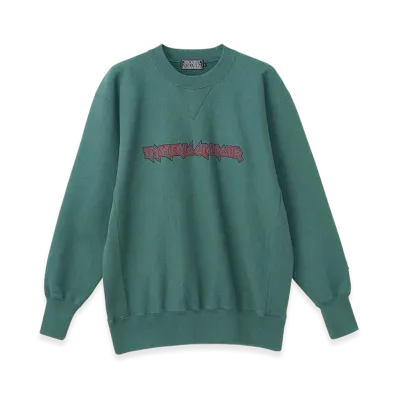 HYSTERIC GLAMOUR Maiden Logo Embroidery Sweatshirt "Green"