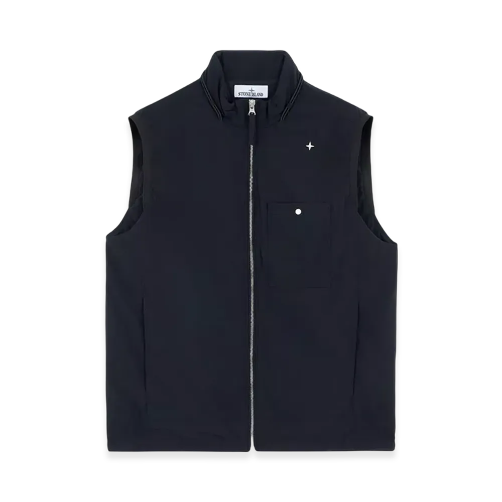 Stone Island G05G2 Comfort Wool Stone Island Stellina Layering Vest with Lining and Anti-Drop - 24FW "Marine Blue"
