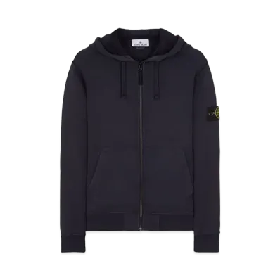 Stone Island Zip Up Hoodie 64251 "Blue"