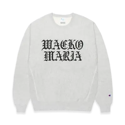 WACKO MARIA x Champion Reverse Weave Crew Neck Sweat Shirt "Silver Gray"