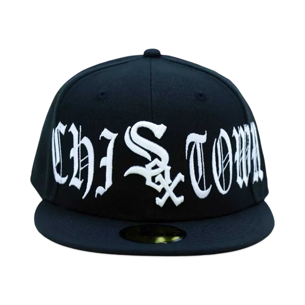 NEW ERA x THE CAP 59Fifty 'Black Letter' Chicago White Sox "Black"