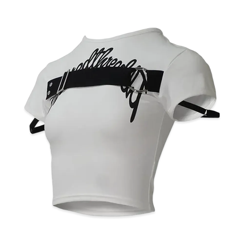 THEREDTHREAD S Logo Belt Tops "White"