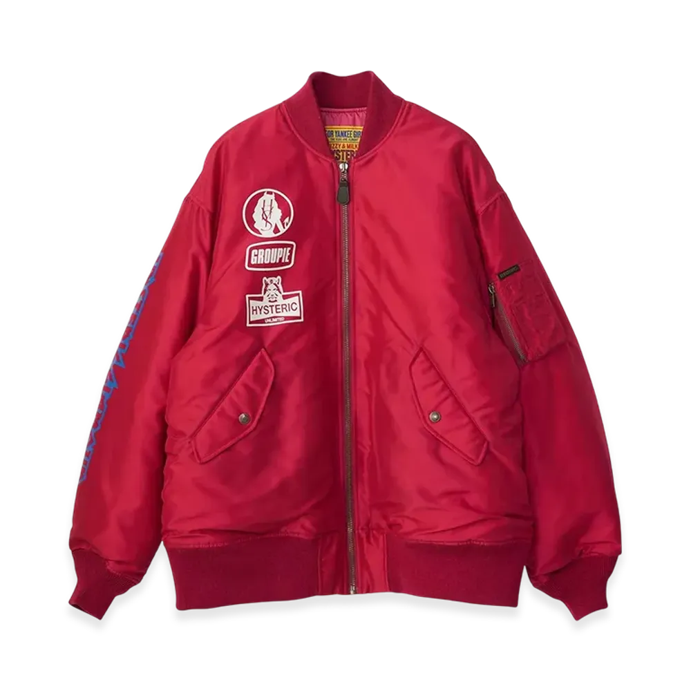 HYSTERIC GLAMOUR Devils Racing Ma-1 "Pink"