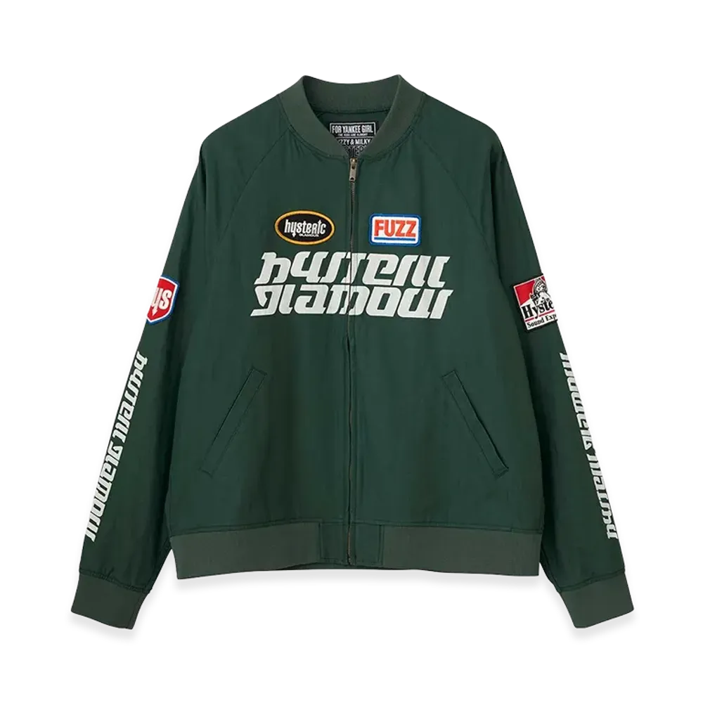 HYSTERIC GLAMOUR Sound Experience Ribbed Blouson "Green"