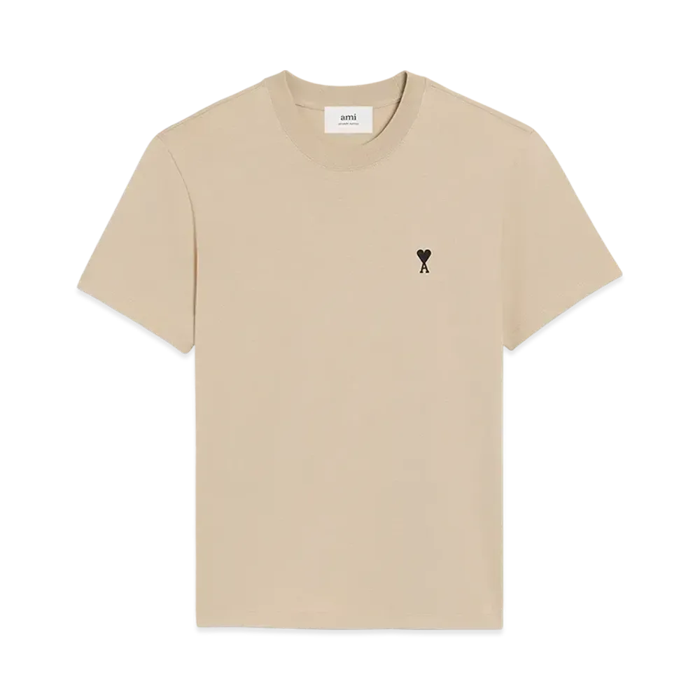 AMI PARIS Ami De Coeur Cotton T-Shirt "WhiteCoffee"