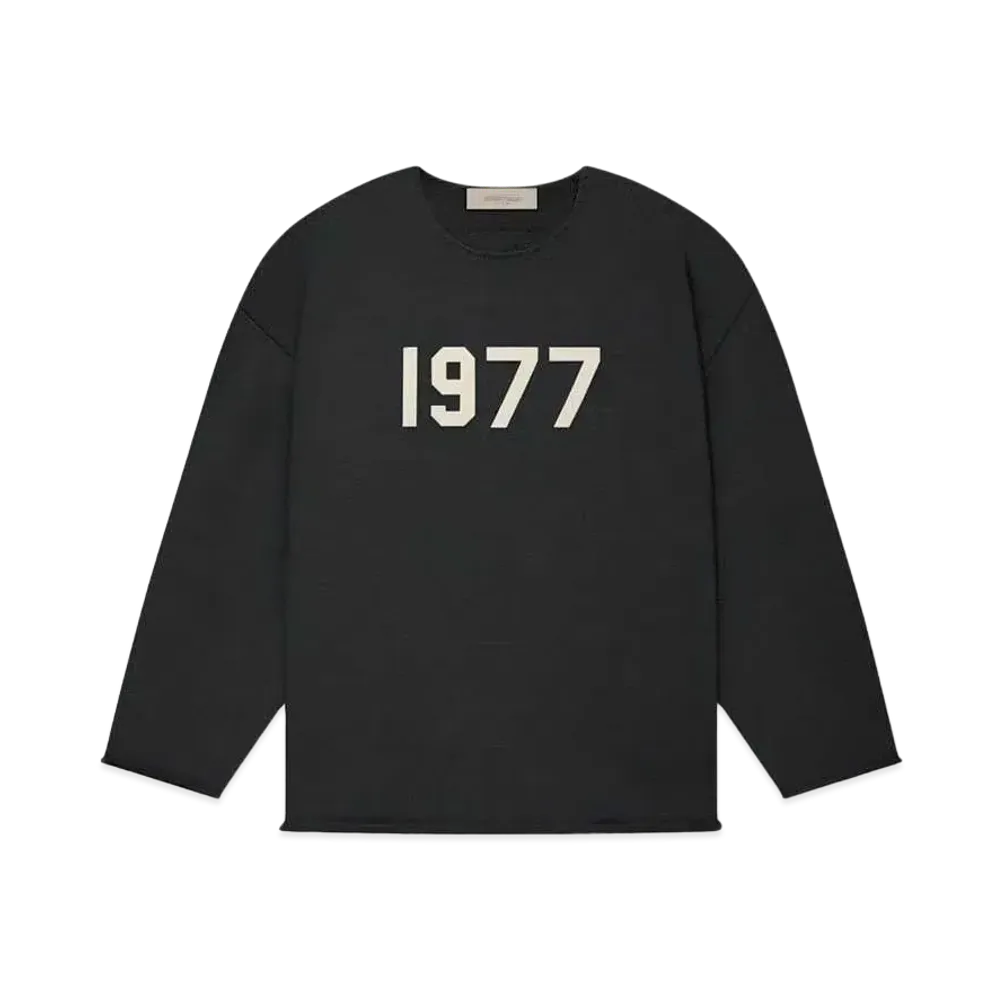 FEAR OF GOD ESSENTIALS 1977 RAW EDGE SWEATER "Iron"