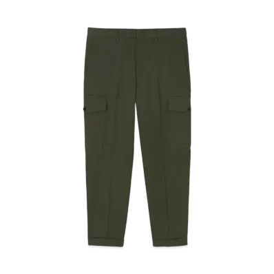 Paul Smith Stretch Cotton Tapered Cargo Pants "DarkOlive"