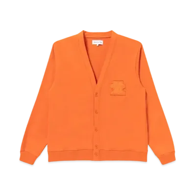 Black Eye Patch OG Label Dyed Cardigan "Orange"