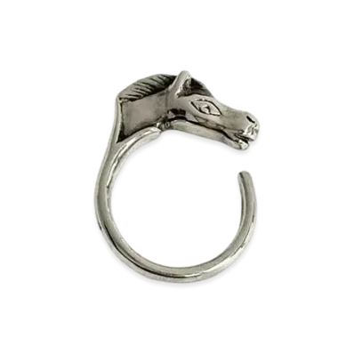 Hermes Cheval Horse Ring "Silver"