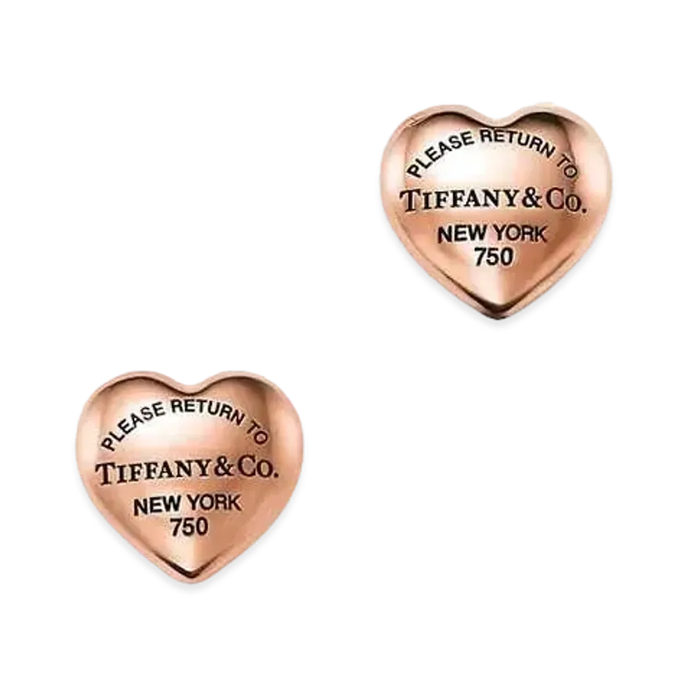 Tiffany & Co. Return to Tiffany Full Heart Earrings 18K "Rose Gold"