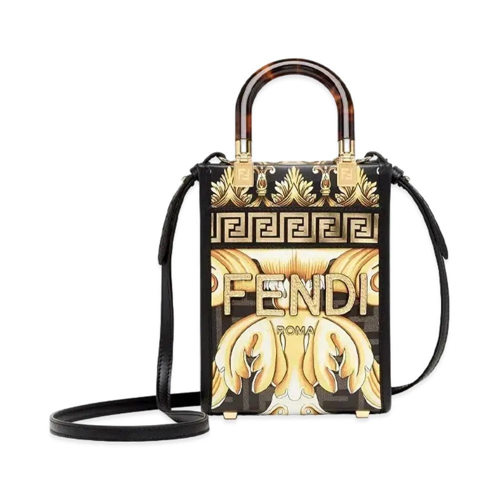 FENDI x Versace Fendace Printed FF Leather Mini Bag "Multicolor"