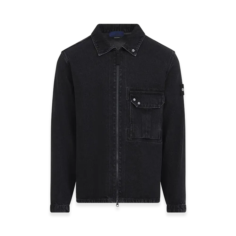 Stone Island Cotton Shirt Jacket "Black Medium"