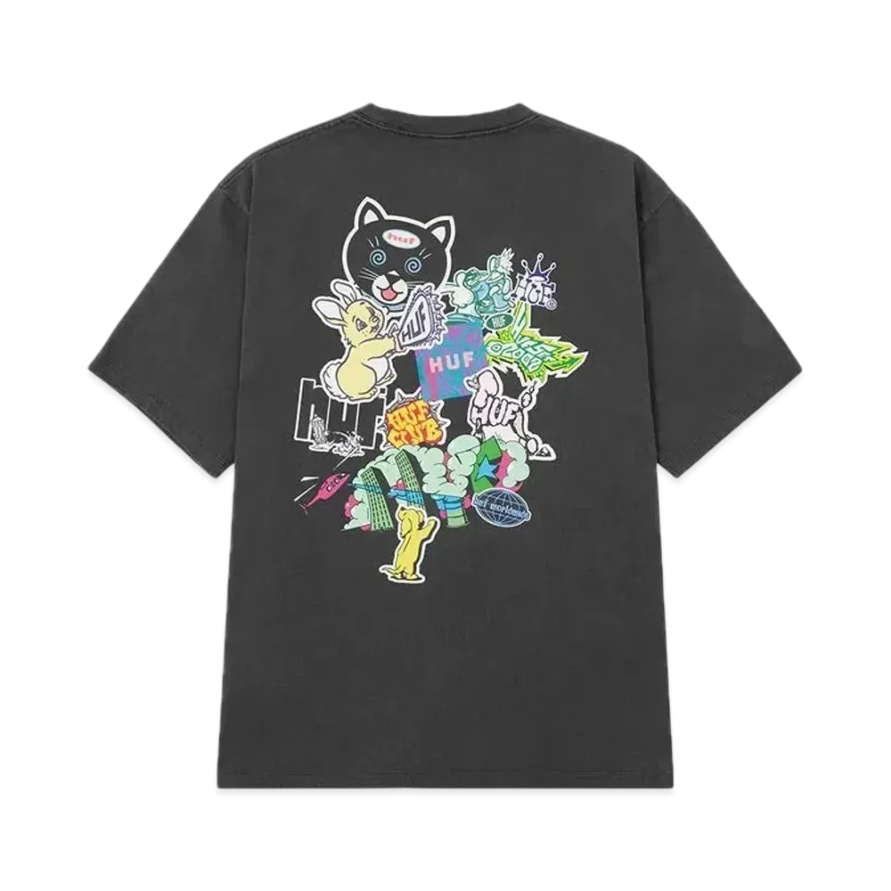 HUF Sticker Tee "Black"